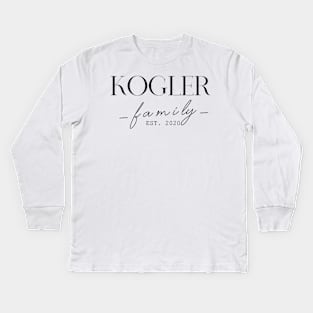 Kogler Family EST. 2020, Surname, Kogler Kids Long Sleeve T-Shirt